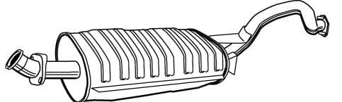 19818 Walker Глушитель выхлопных газов конечный для Mitsubishi Pajero