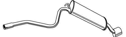 21041 Walker Глушник вихлопних газів кінцевий для Fiat Cinquecento