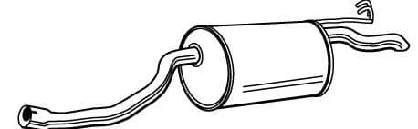 21398 Walker Глушник вихлопних газів кінцевий для Fiat Punto