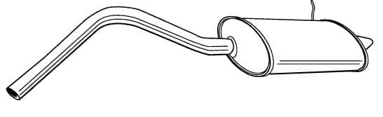 22003 Walker Глушник вихлопних газів кінцевий для Renault Kangoo