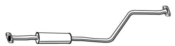 22451 Walker Середній глушник вихлопних газів для Mazda 323