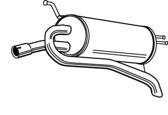 22541 Walker Глушитель выхлопных газов конечный для Fiat Palio