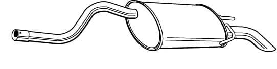 22565 Walker Глушник вихлопних газів кінцевий для Renault Clio