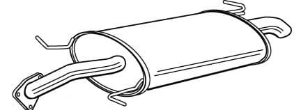 22695 Walker Глушник вихлопних газів кінцевий для Mitsubishi Carisma