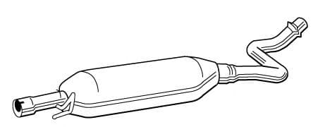 22711 Walker Середній глушник вихлопних газів для Toyota Yaris