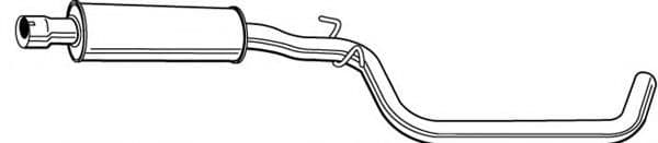 22881 Walker Середній глушник вихлопних газів для Volkswagen Touran