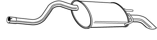 23002 Walker Глушник вихлопних газів кінцевий для Renault Symbol