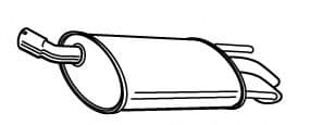 23038 Walker Глушник вихлопних газів кінцевий для SAAB 9-3