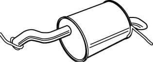 23107 Walker Глушник вихлопних газів кінцевий для Peugeot 407