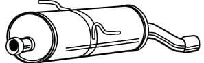23476 Walker Глушник вихлопних газів кінцевий для Peugeot 206