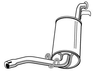 70535 Walker Глушитель выхлопных газов конечный для Seat Marbella