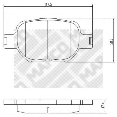 6767 MAPCO Тормозные колодки