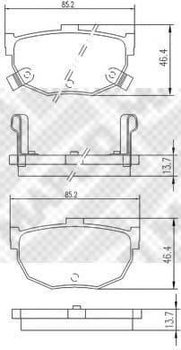 6778 MAPCO Гальмівні колодки