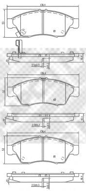 6762 MAPCO Тормозные колодки для Suzuki Liana