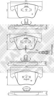 6791 MAPCO Гальмівні колодки