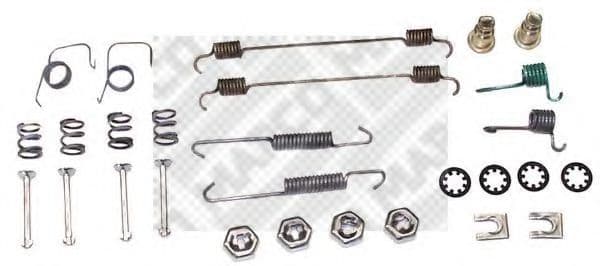 9131 MAPCO Монтажний комплект барабанних гальмівних колодок