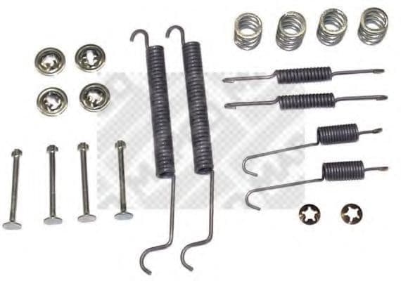 9133 MAPCO Монтажний комплект барабанних гальмівних колодок