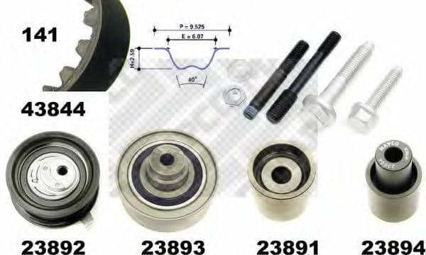 23844 MAPCO Комплект ремня ГРМ