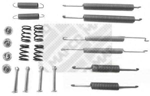 9174 MAPCO Монтажный комплект барабанных тормозных колодок