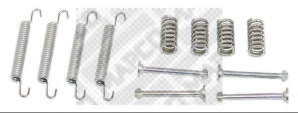 9165 MAPCO Монтажний комплект барабанних гальмівних колодок