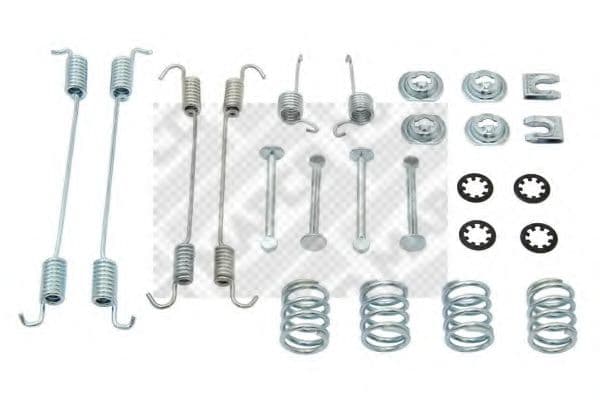 9130 MAPCO Монтажный комплект барабанных тормозных колодок