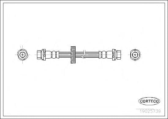 19025739 Corteco Гальмівний шланг для Ford Focus