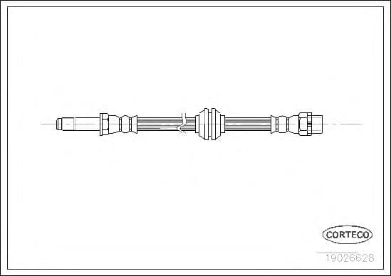 19026628 Corteco Гальмівний шланг
