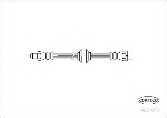 19031636 Corteco Гальмівний шланг для BMW 7 Series