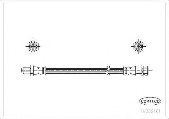 19032181 Corteco Гальмівний шланг