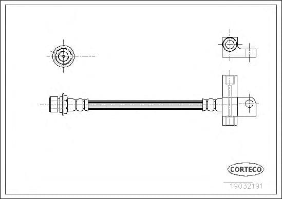 19032191 Corteco Гальмівний шланг