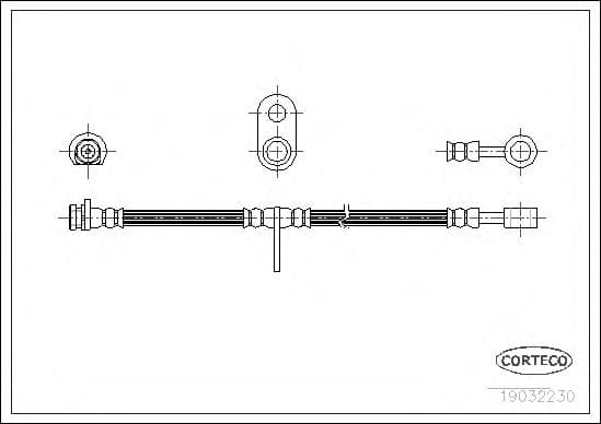 19032230 Corteco Тормозной шланг