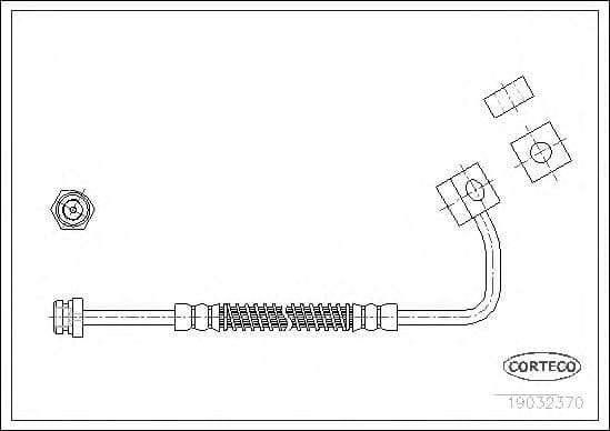 19032370 Corteco Гальмівний шланг
