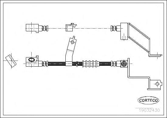 19032430 Corteco Гальмівний шланг для Chrysler Voyager
