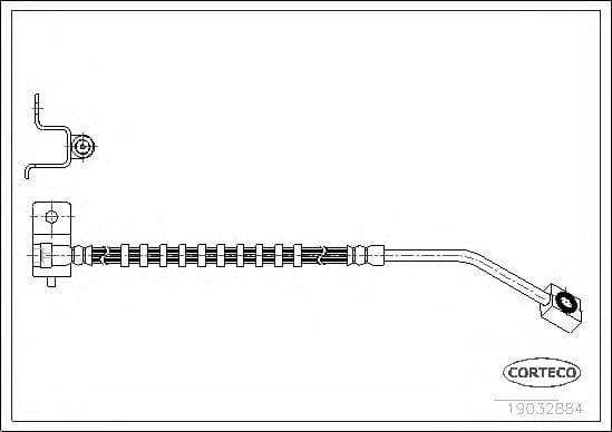 19032884 Corteco Гальмівний шланг для Chrysler PT Cruiser