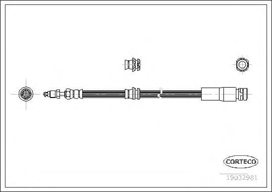 19032981 Corteco Тормозной шланг