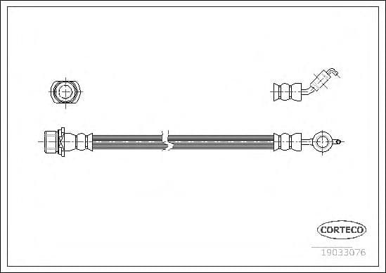 19033076 Corteco Гальмівний шланг