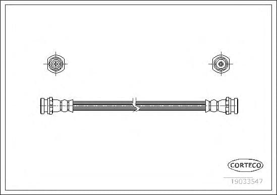 19033547 Corteco Гальмівний шланг