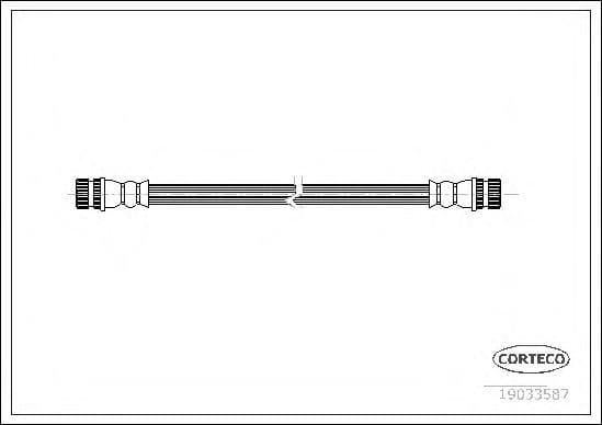 19033587 Corteco Гальмівний шланг для Mitsubishi Colt
