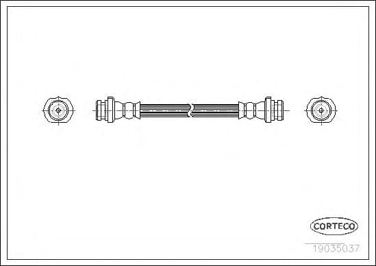 19035037 Corteco Гальмівний шланг