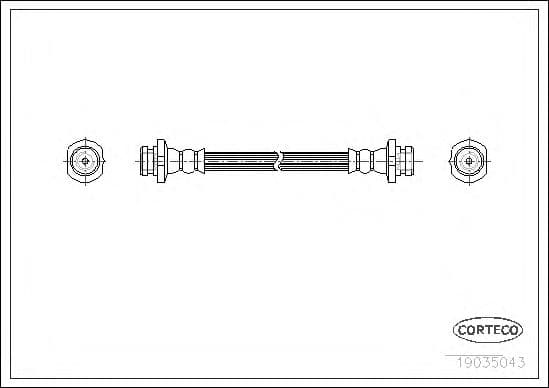 19035043 Corteco Гальмівний шланг для Nissan Micra