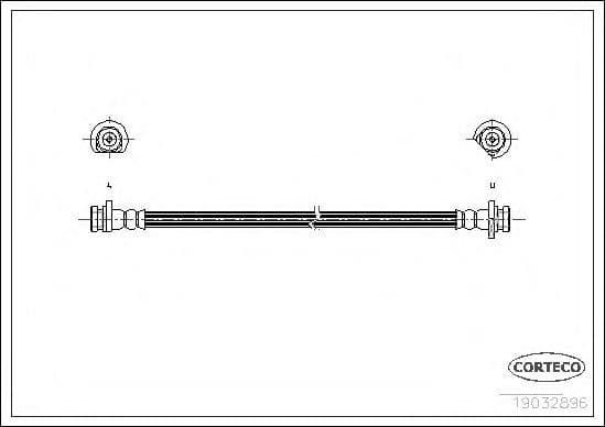 19032986 Corteco Тормозной шланг для Honda Jazz
