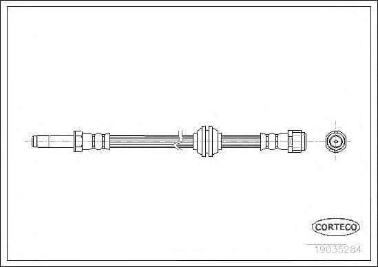 19035284 Corteco Гальмівний шланг