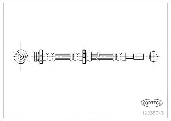 19035343 Corteco Гальмівний шланг для Nissan Almera