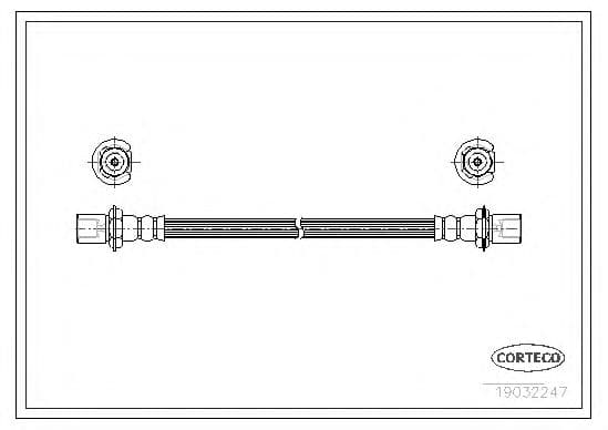 19032247 Corteco Гальмівний шланг для Toyota Hiace