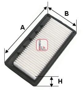 S 3468 A Sofima Повітряний фільтр для Hyundai i10