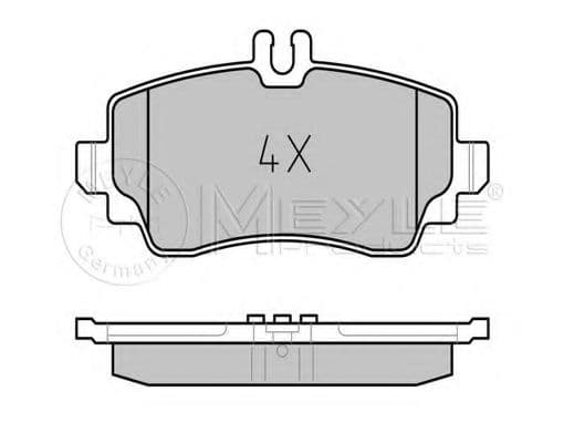 025 230 7016 Meyle Гальмівні колодки для Mercedes A-Class