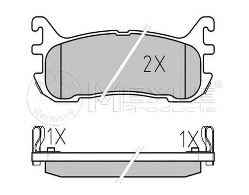025 233 8713/W Meyle Тормозные колодки