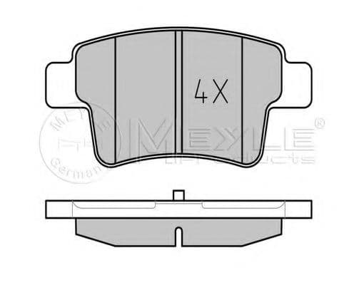 025 245 4016 Meyle Гальмівні колодки для Citroen C4 Picasso