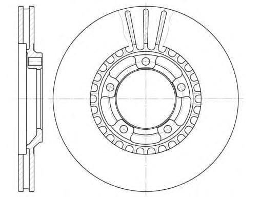 61260.10 Remsa Тормозной диск для Mitsubishi L300