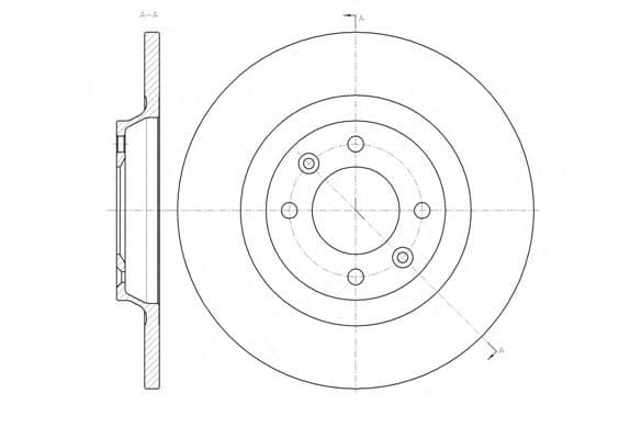 61457.00 Remsa Тормозной диск